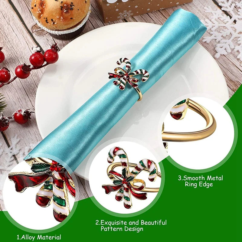 6Pcs Porta Guardanapos Natalinos