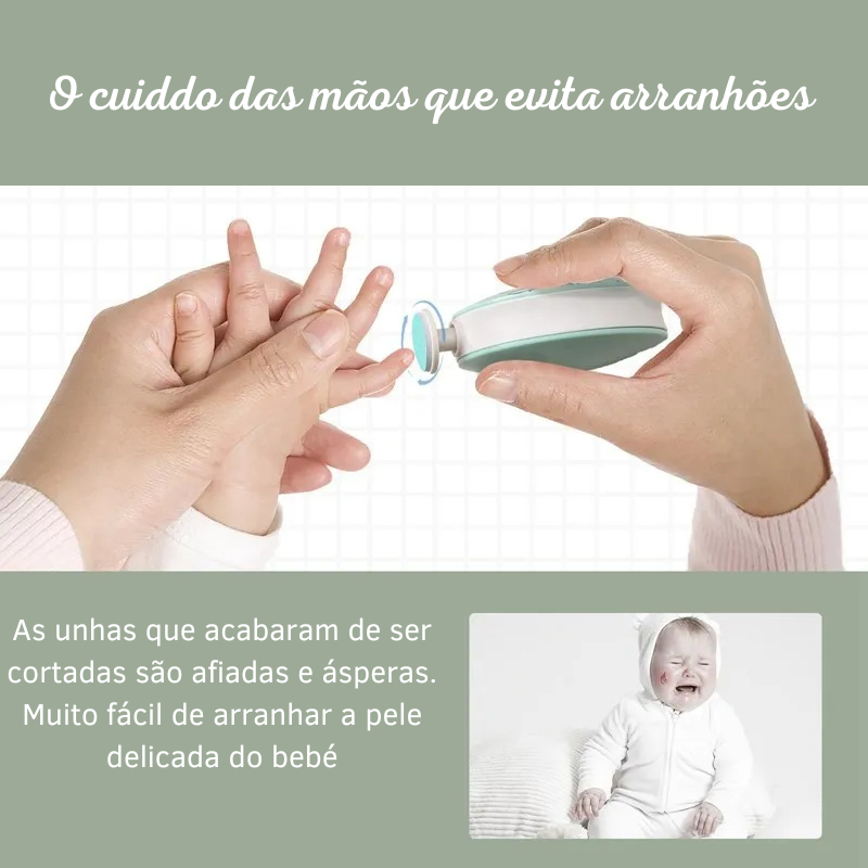 Lixa Elétrica a pilha para Cuidados com as Unhas do Bebê
