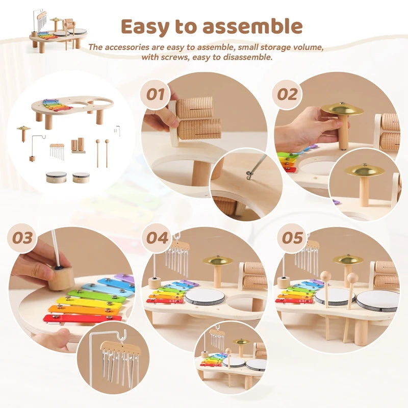 Bateria de Madeira Montessori - Linha Imaginar