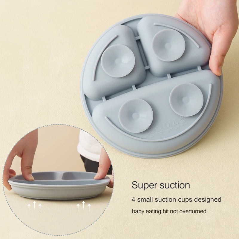 Conjunto de alimentação de silicone para bebês, 4 peças