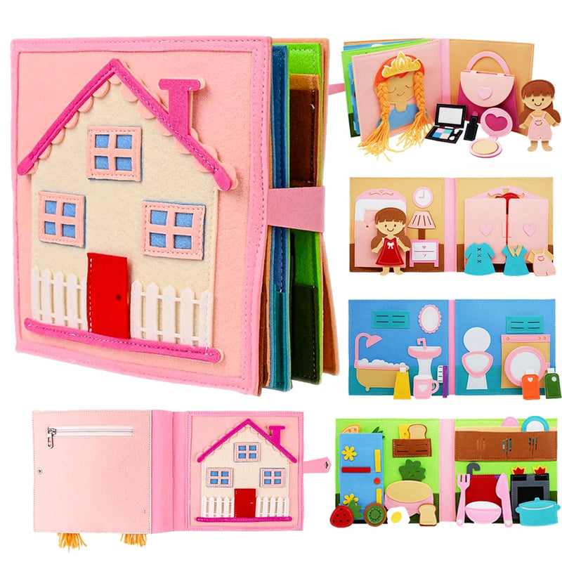 Livro de atividades educativo Montessori 3D