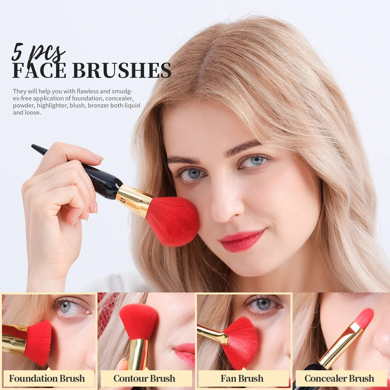 Conjunto de Pinceis de Maquiagem profissional 12Pcs The Queen