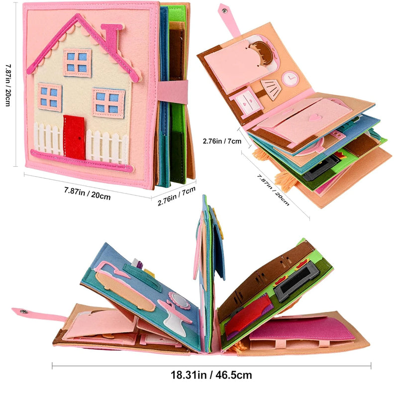 Livro de atividades educativo Montessori 3D