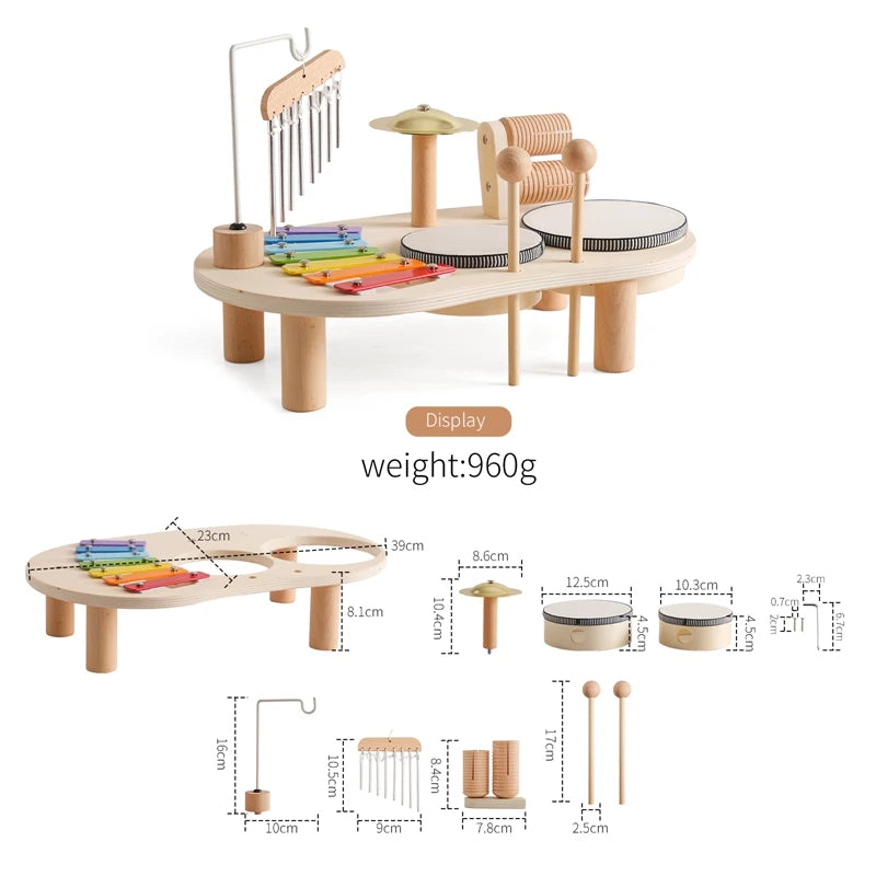Bateria de Madeira Montessori - Linha Imaginar