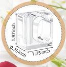 4-24Pcs Porta Guardanapo de Acrílico Tranparente com suporte para flores.
