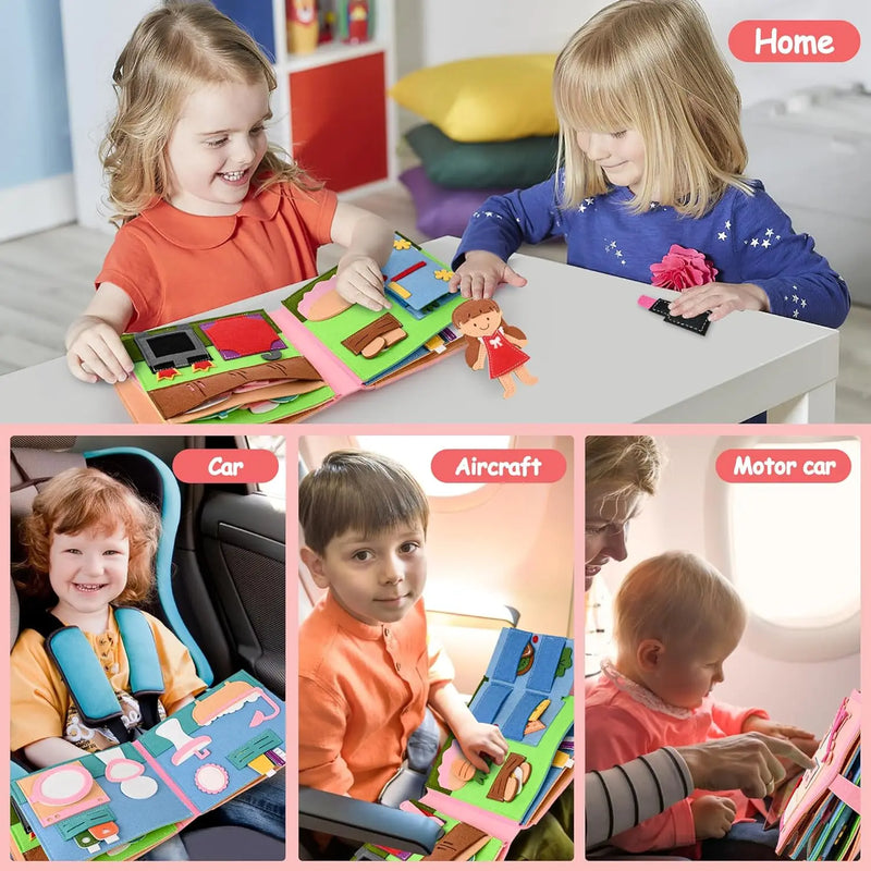 Livro de atividades educativo Montessori 3D