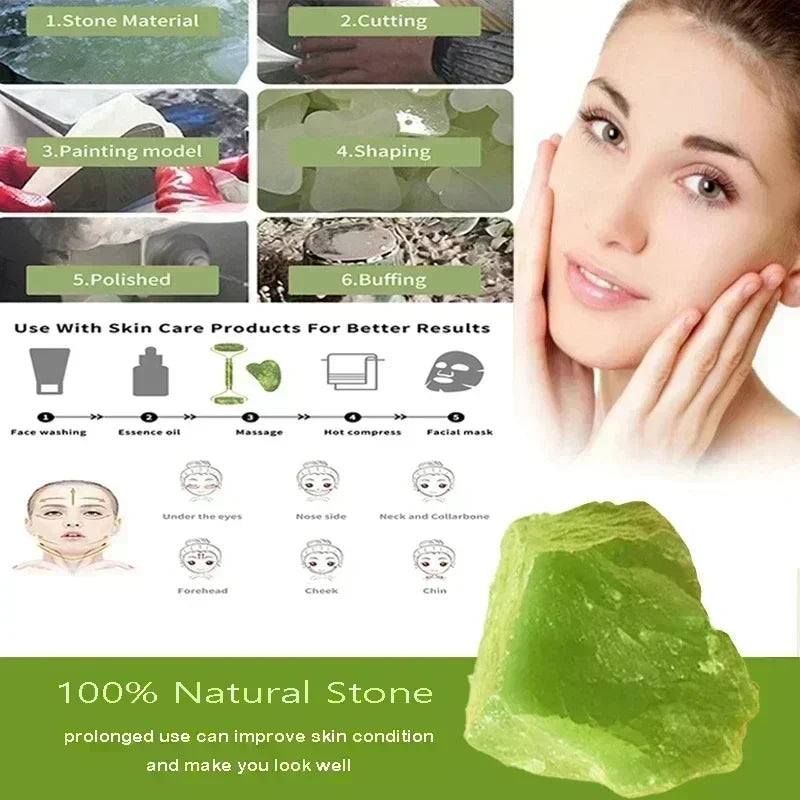 Conjunto de Gua sha facial e Jade Roller