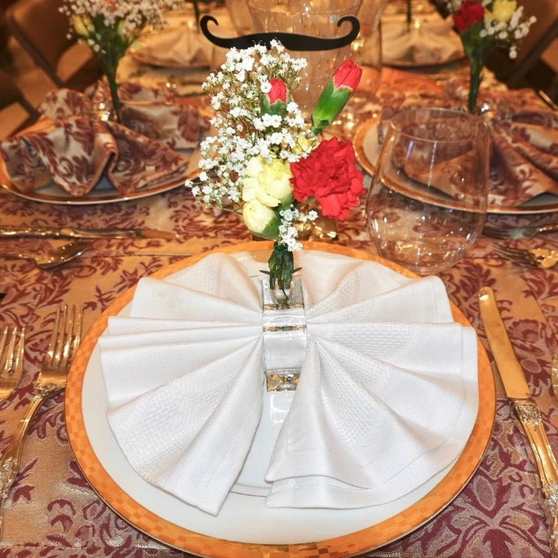 4-24Pcs Porta Guardanapo de Acrílico Tranparente com suporte para flores.