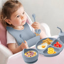 Conjunto de Alimentação Infantil em Silicone - 8 Peças