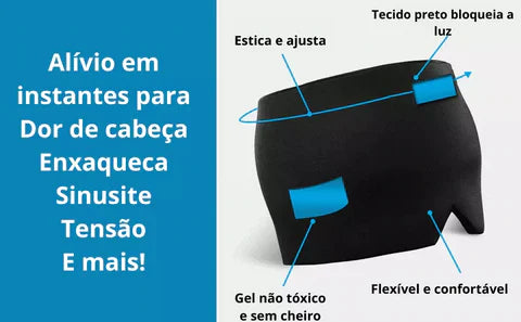Compressa Quente/fria para Alivio das dores de Cabeça