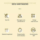 Massageador inteligente com 3 modos de compressão