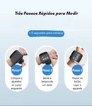 Monitor de pressão arterial de pulso recarregável, digital e Com Voz - Português, Espanhol,Árabe, Russo